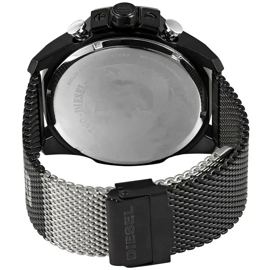 Diesel DZ4514 Mega Chief Chronograph Men's Watch – Black Dial & Black Mesh Bracelet