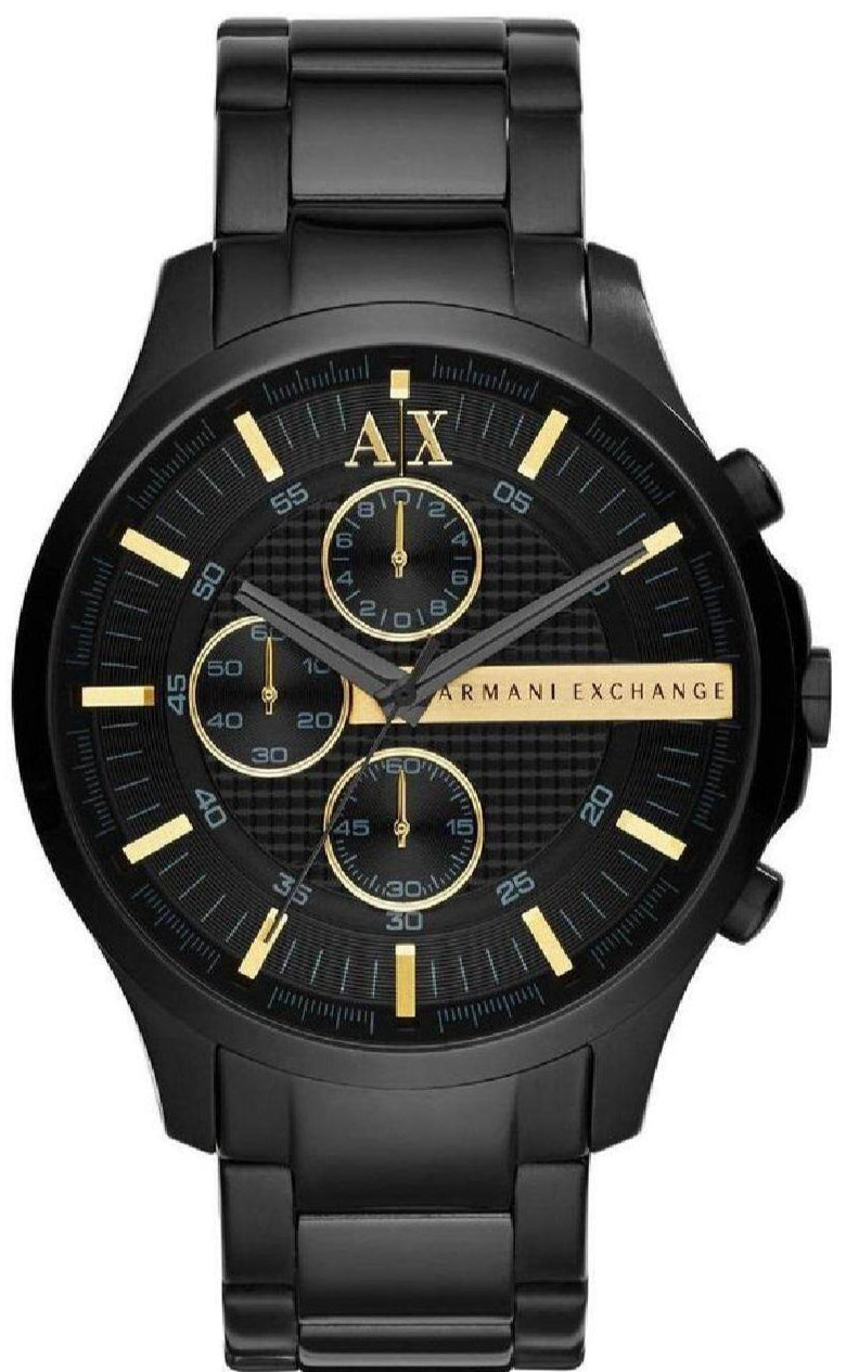 Armani Exchange Hampton AX2164 Men's Chronograph Watch – Black Dial with Black Stainless Steel Strap