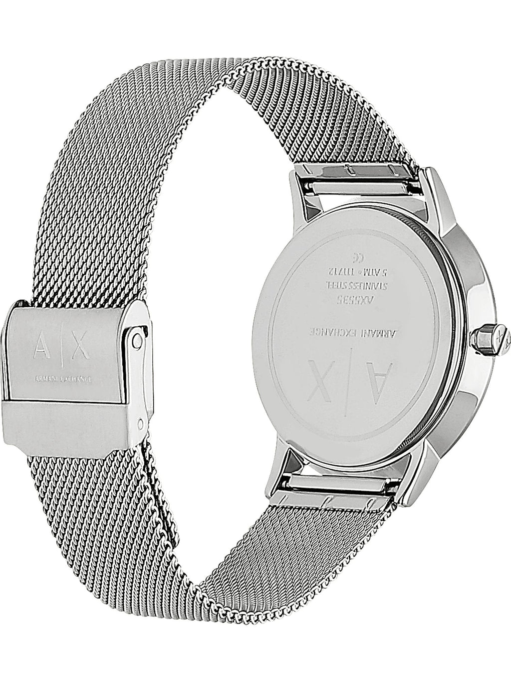 Armani Exchange Cayde AX2714 Men's Chronograph – Black Dial with Silver Mesh Stainless Steel Strap