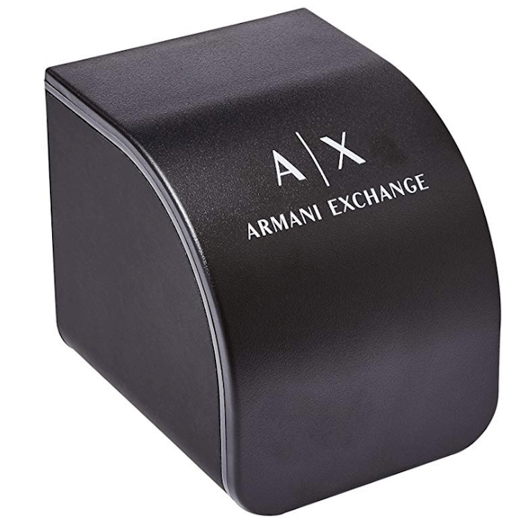 Armani Exchange Hampton AX2152 Men's Chronograph Watch – Black Dial with Silver Stainless Steel Strap