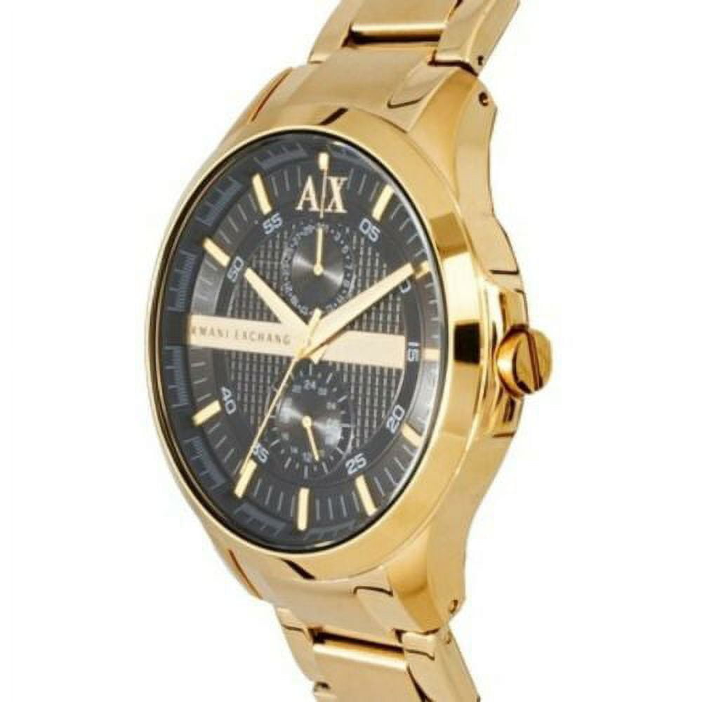Armani Exchange Hampton AX2122 Men's Chronograph Watch – Black Dial with Gold Stainless Steel Strap