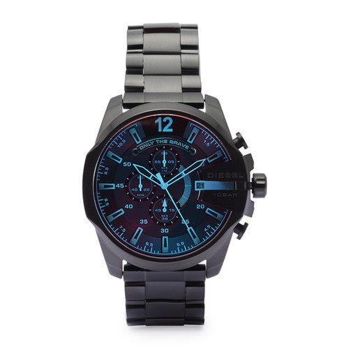 Diesel DZ4318 Mega Chief Chronograph Men's Watch – Black Dial & Black Steel Strap