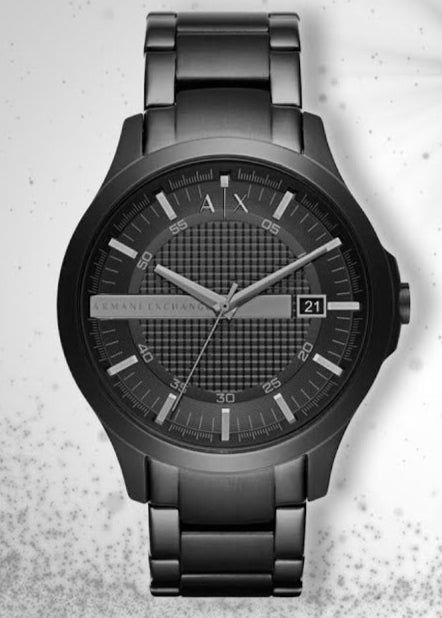 Armani Exchange Hampton AX7101 Men's Watch – Black Dial with Black Stainless Steel Bracelet