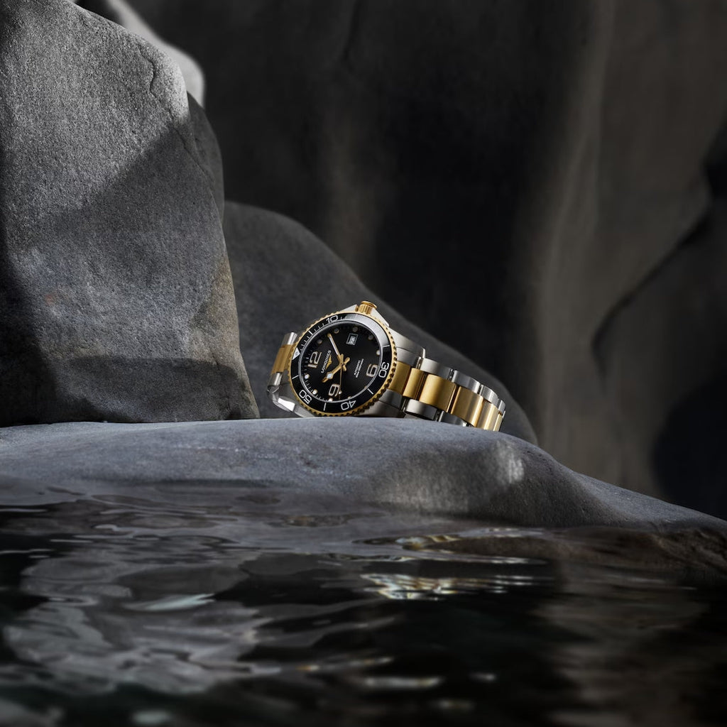 longines HydroConquest Ceramic Bezel Two-Tone 41mm - Black on Bracelet