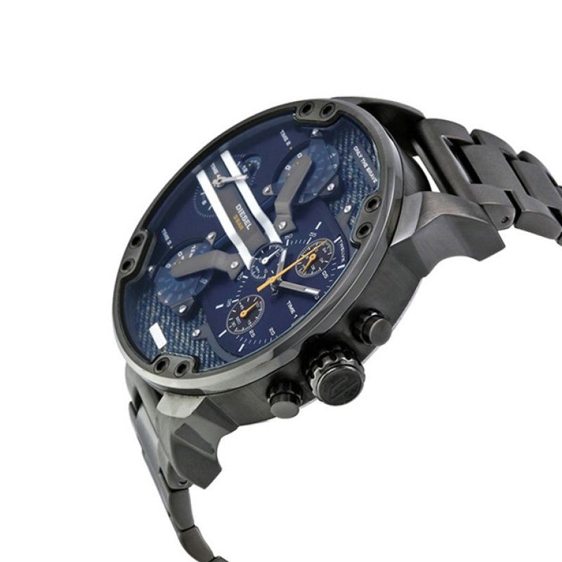 Diesel DZ7331 Big Daddy 2.0 Chronograph Men's Watch – Blue Dial & Grey Stainless Steel Strap