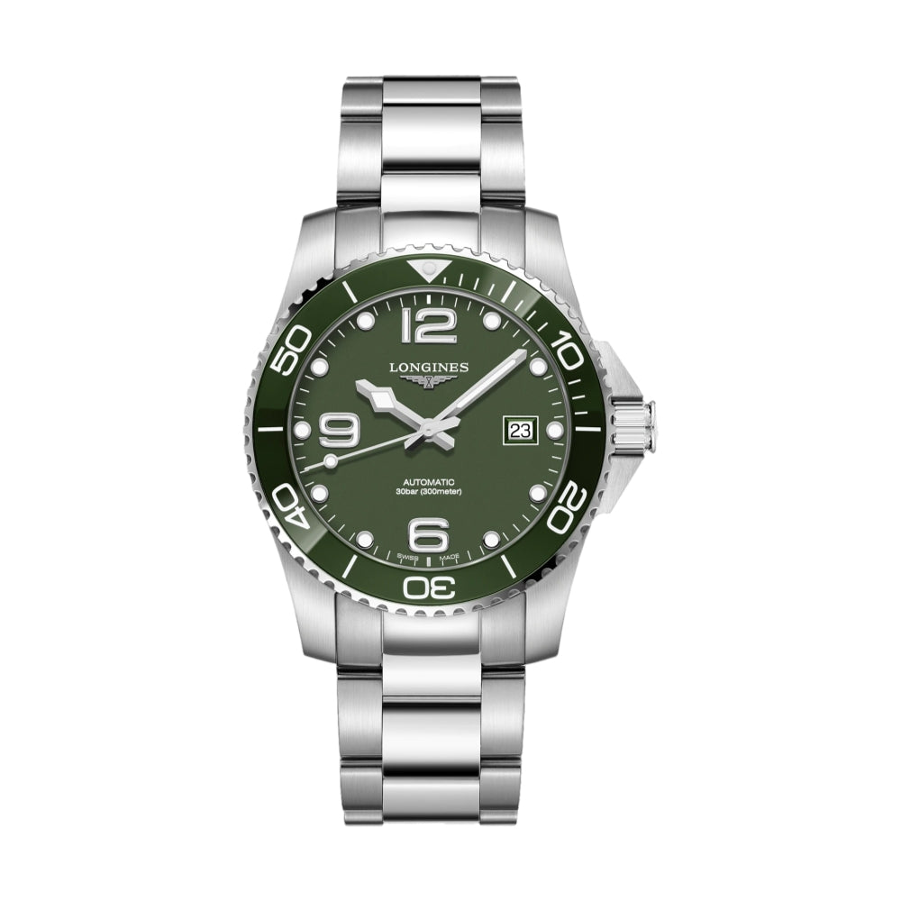 longines HydroConquest 41mm - Green on Bracelet