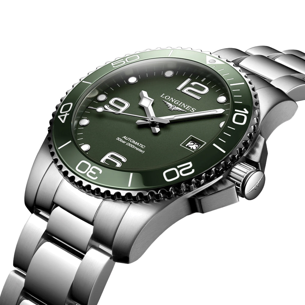 longines HydroConquest 41mm - Green on Bracelet