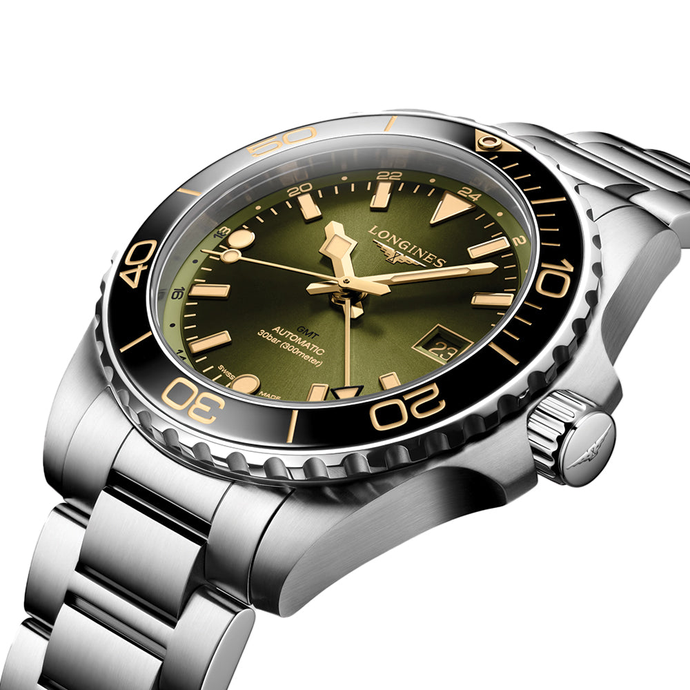 longines HydroConquest GMT 41mm - Green on Bracelet
