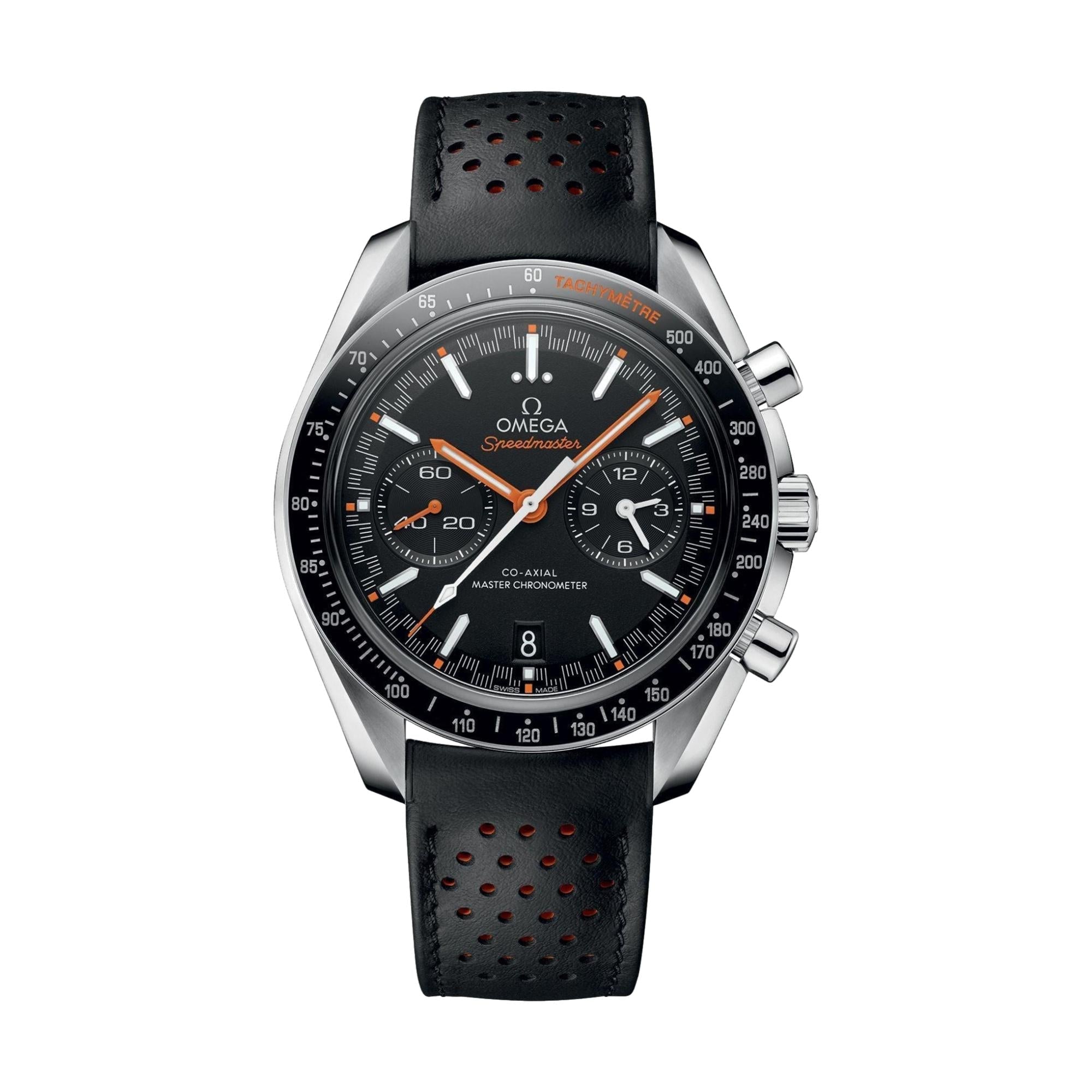 OMEGA Speedmaster Racing Chronograph 44.25mm - Black on Leather Strap