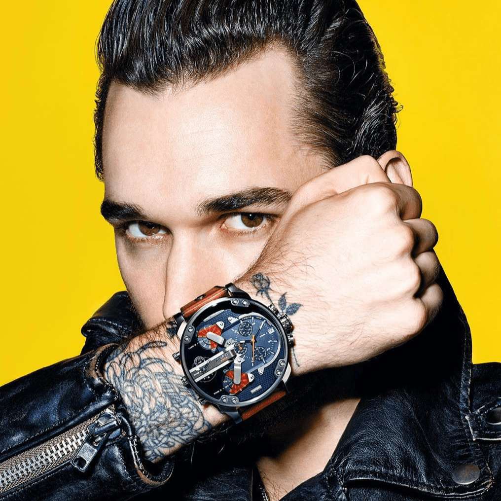 Diesel DZ7332 Mr. Daddy 2.0 Chronograph Men's Watch – Black Dial & Brown Leather Strap