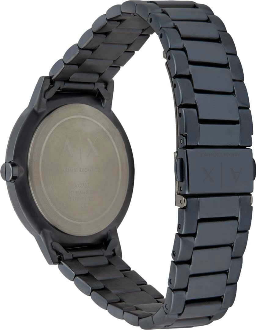 Armani Exchange Cayde AX2702 Men's Analog Watch – Blue Dial with Matching Blue Stainless Steel Strap