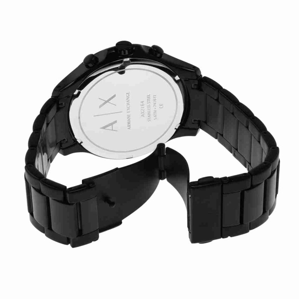 Armani Exchange Hampton AX2164 Men's Chronograph Watch – Black Dial with Black Stainless Steel Strap