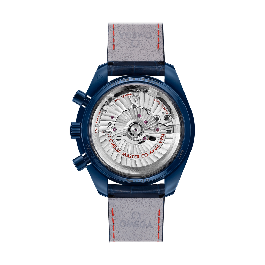 OMEGA Speedmaster Moonphase "Blue Side Of The Moon" Chronograph Ceramic 44.25mm - Blue on Leather Strap