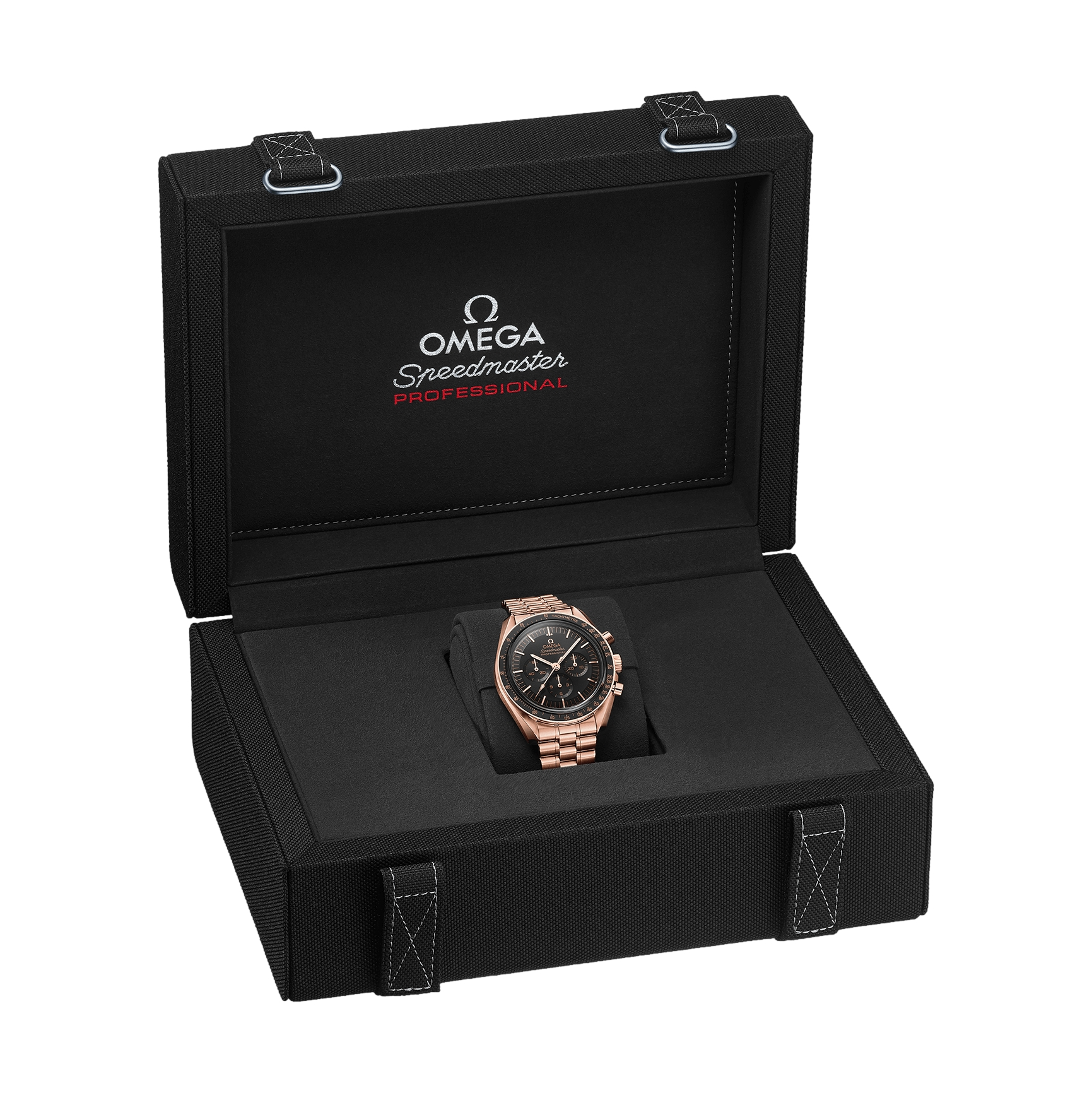 OMEGA Speedmaster Moonwatch Professional Sapphire Sedna Gold 42mm - Black on Bracelet