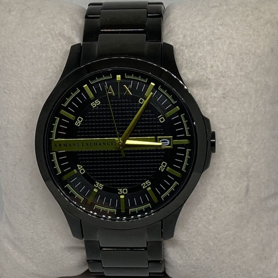 Armani Exchange Hampton AX2407 Men's Watch – Sleek Black Dial with Black Stainless Steel Bracelet