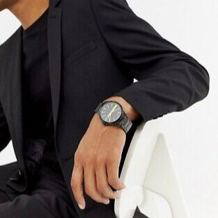 Armani Exchange Hampton AX2407 Men's Watch – Sleek Black Dial with Black Stainless Steel Bracelet