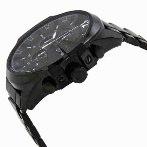 Diesel DZ4283 Mega Chief Chronograph Men's Watch – Black Dial & Black Steel Strap