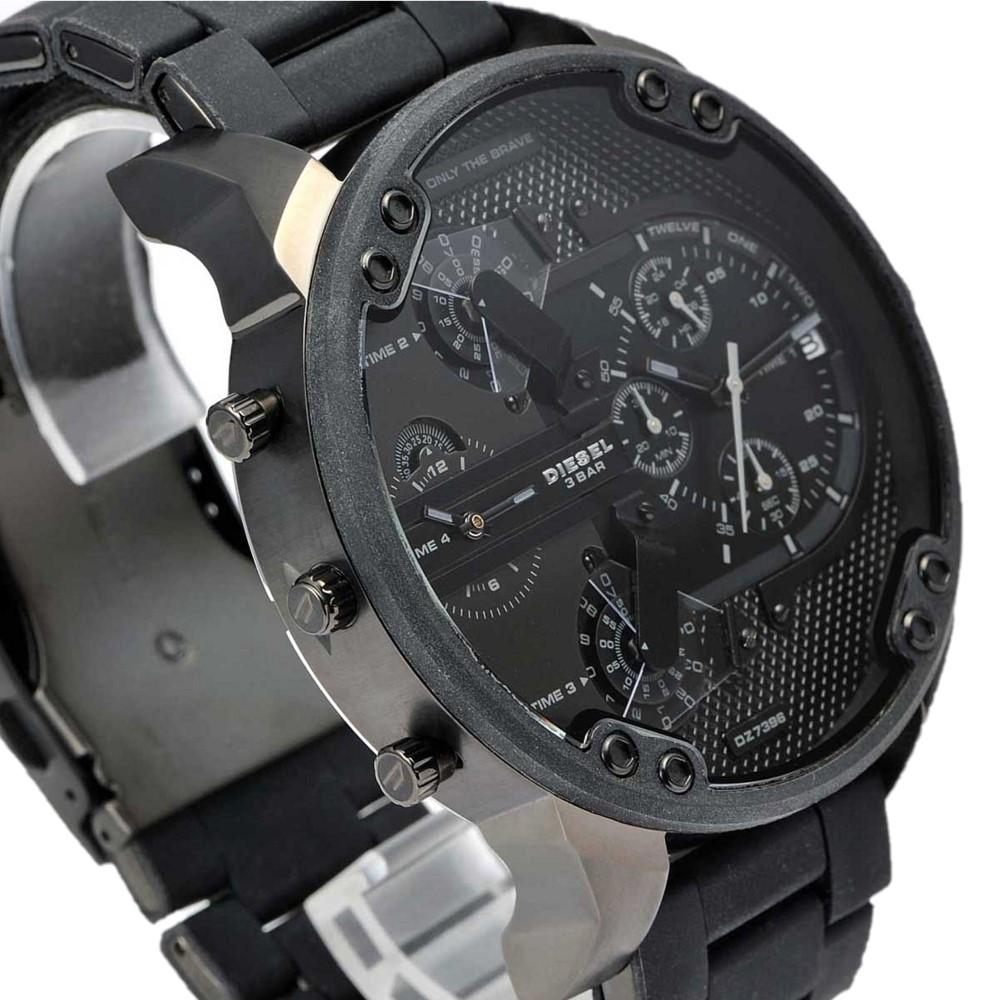 Diesel DZ7396 Mr. Daddy 2.0 Chronograph Men's Watch – Black Dial & Black Stainless Steel Strap