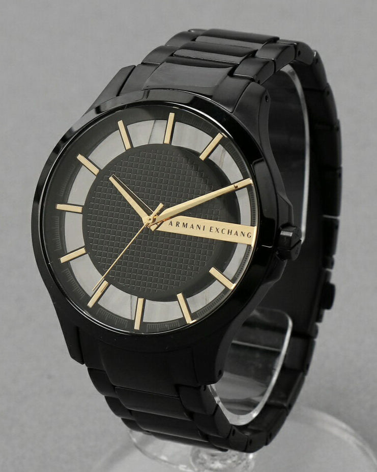 Armani Exchange Hampton Series AX2192 Men's Chronograph – Black Dial with Matching Black Stainless Steel Bracelet