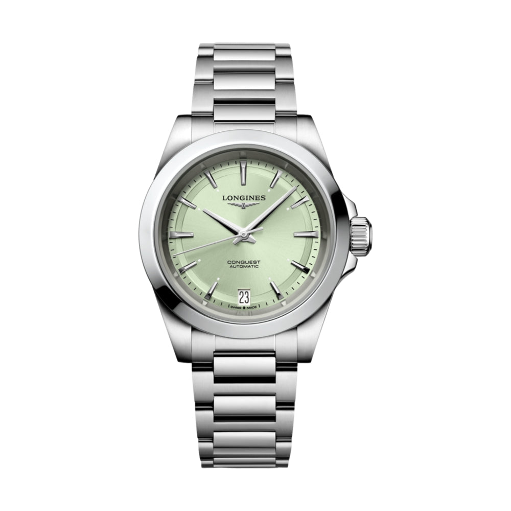 longines Conquest 34mm - Sunray Green on Bracelet
