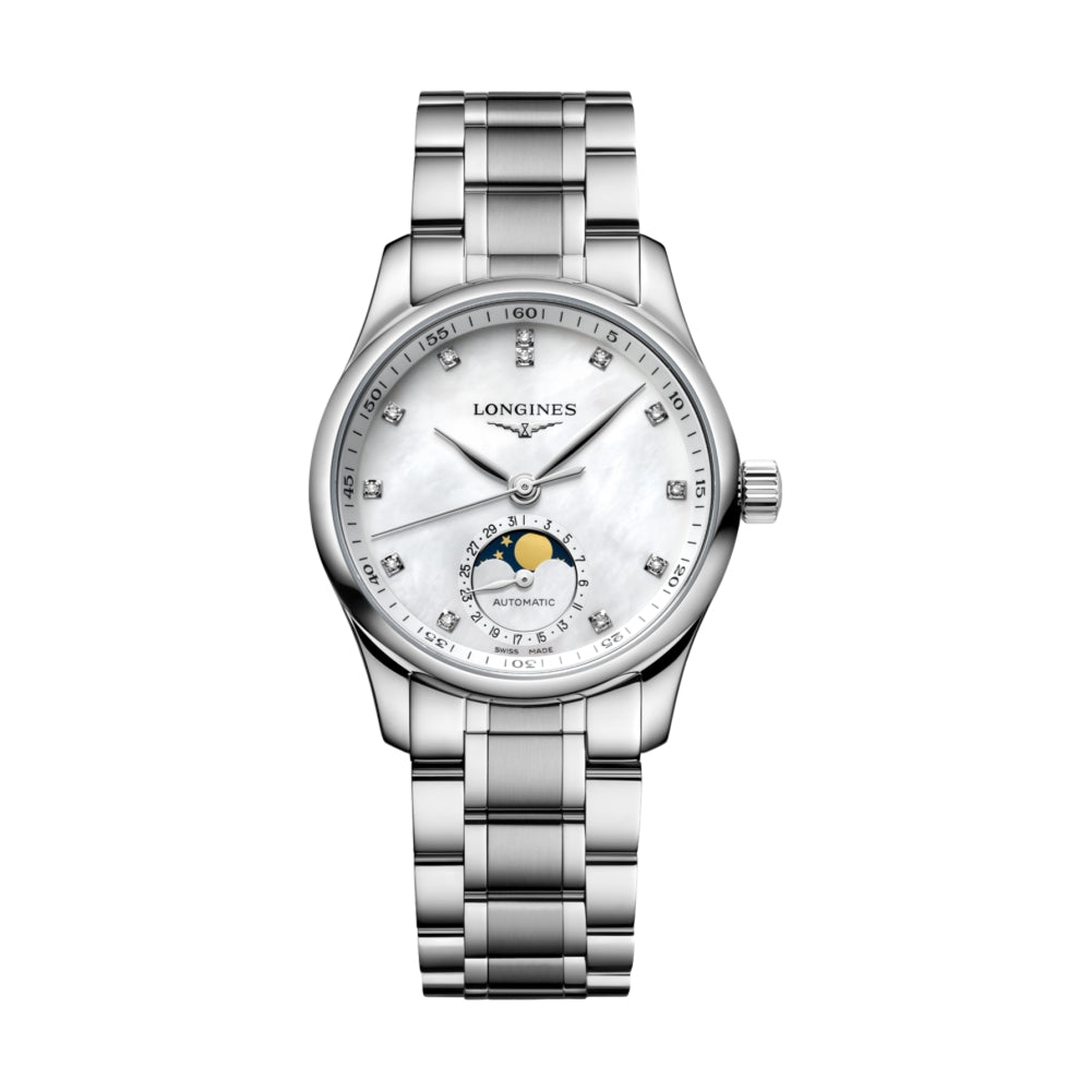 longines Master Collection Moonphase 34mm - White on Bracelet