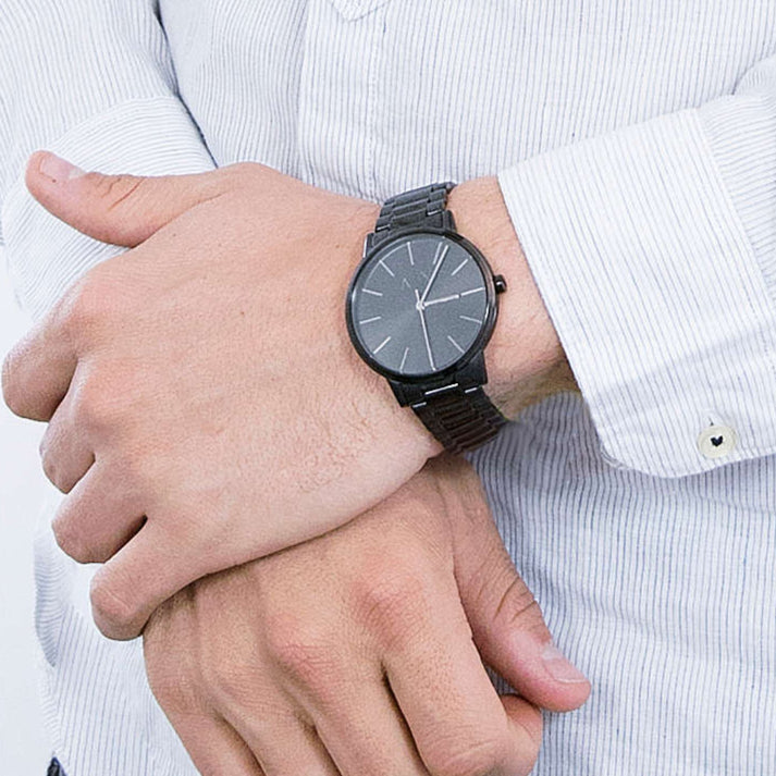 Armani Exchange Cayde AX2702 Men's Analog Watch – Blue Dial with Matching Blue Stainless Steel Strap