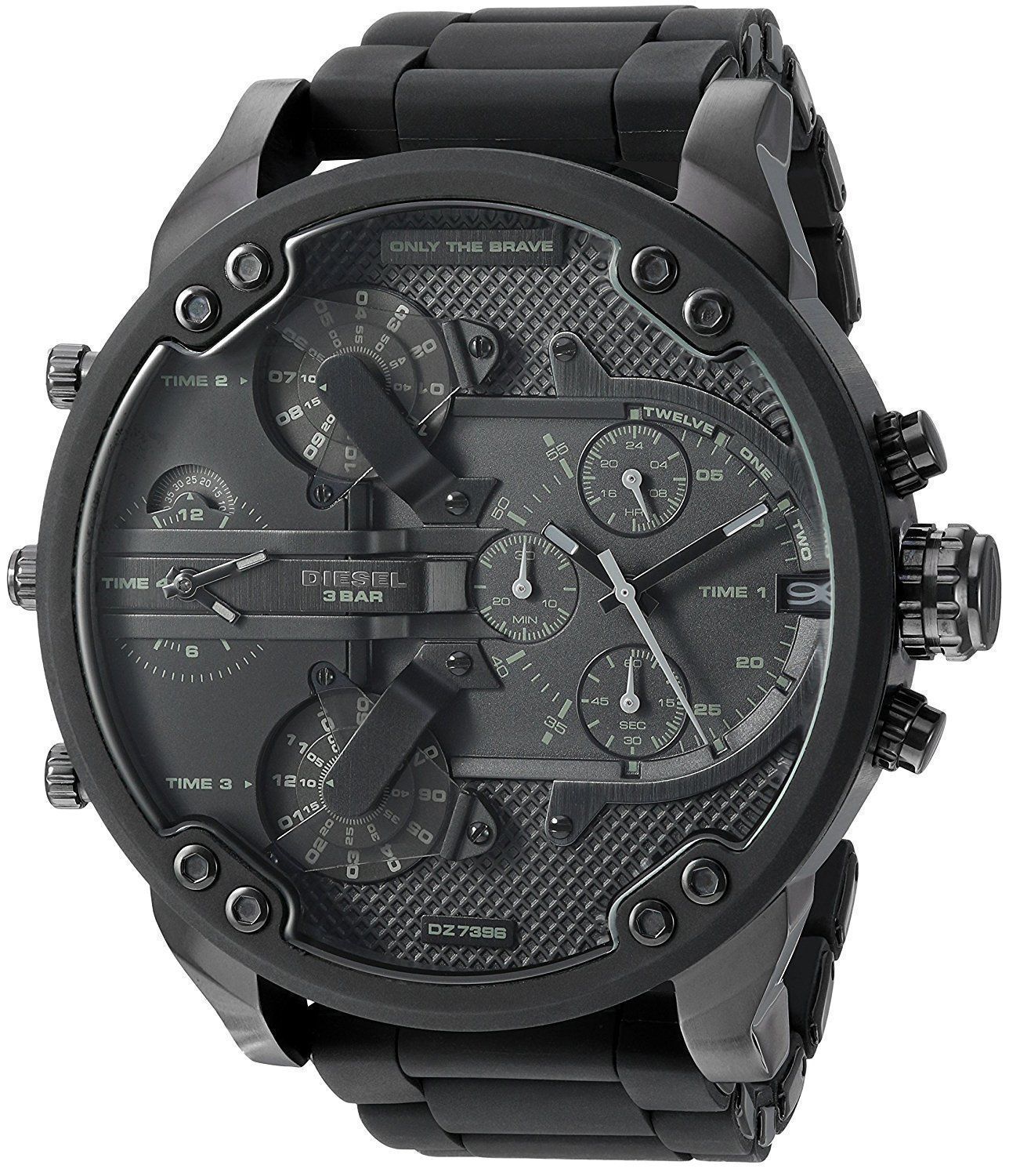 Diesel DZ7396 Mr. Daddy 2.0 Chronograph Men's Watch – Black Dial & Black Stainless Steel Strap