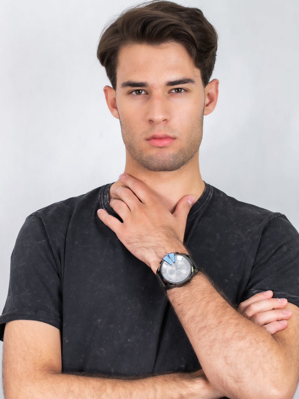 Diesel DZ4500 Mega Chief Chronograph Men's Watch – Black Dial & Black Nylon Strap